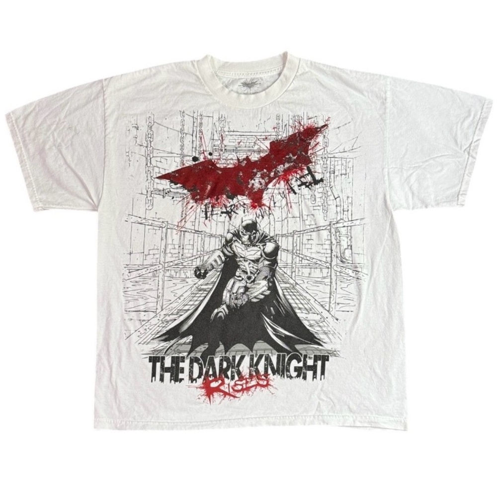 Vintage Y2K Batman The Dark Knight Rises Movie Promo Graphic T-Shirt Men’s XL